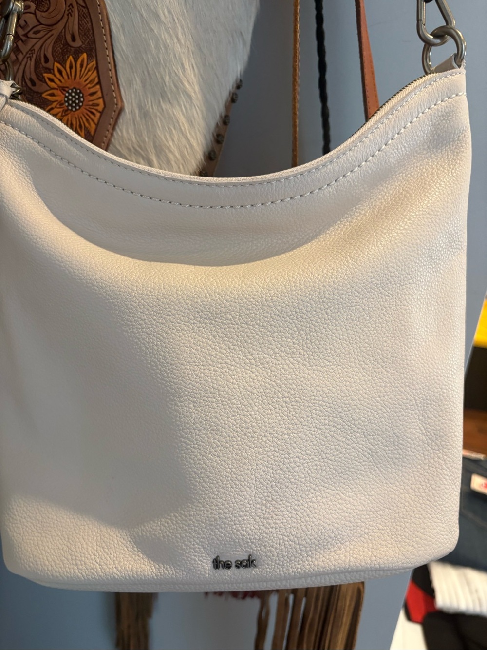 The Sak Pebbled Leather jasmine crossbody bucket bag - Picture 3 of 10